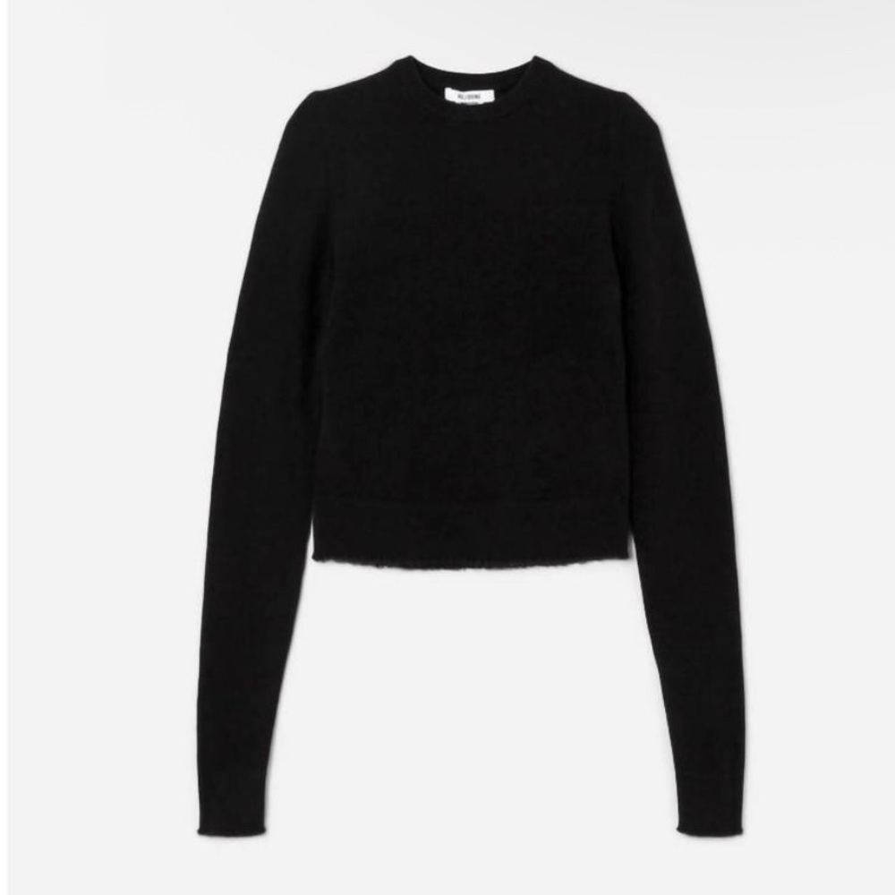 RE/DONE 100% Cashmere Crewneck Long Sleeve Top Black Small Natural Fiber Staple - Picture 14 of 14